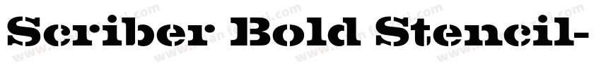 Scriber Bold Stencil字体转换